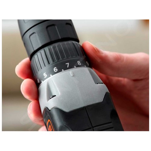 Taladro atornillador de 18V con batería y cargador, BLACK+DECKER