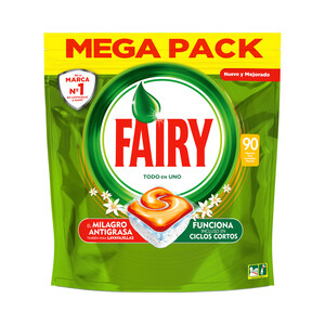 Imagen de FAIRY Detergente en cápsulas para lavavajillas, todo en uno 90 uds.