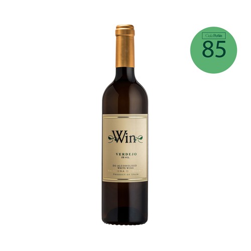 Vino blanco sin alcohol WIN botella de 75 cl.