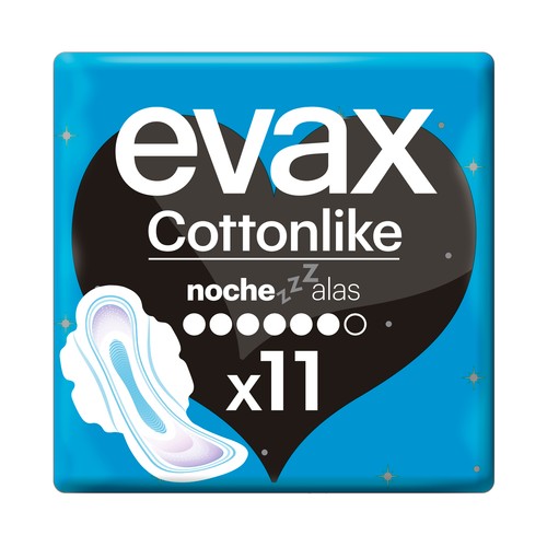 EVAX Cottonlike Compresas de noche con alas 11 uds.