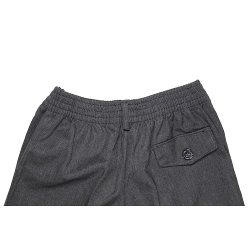 Pantalón de uniforme premium con cintura elástica gris, talla 4.