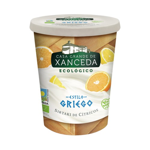 Yogur estilo Griego con cítricos de producción ecológica XANCEDA 400 g.