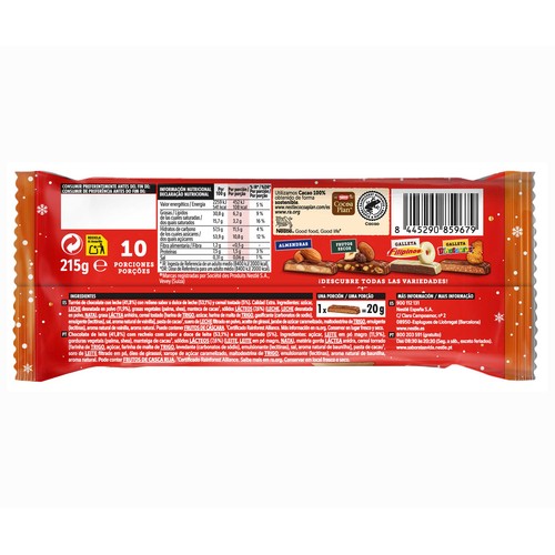 Turrón de chocolate con dulce de leche NESTLÉ 215 g,