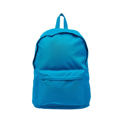 Mochila juvenil azul básica con 1 compartimento y bolsillo inferior, 24 litros PRODUDUCTO ECONÓMICO ALCAMPO, 31x42x3cm.