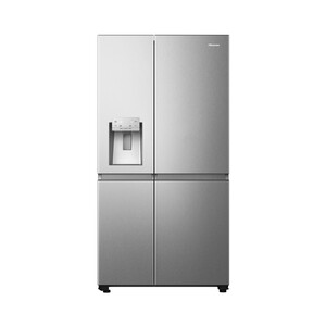 Imagen de Frigorífico americano 179,5cm HISENSE RS818N4TIE1 INOX NO FROST, clasificación energética: E, H: 179,5cm, A: 91cm, F: 73cm, dispensador agua/hielo, capacidad total: 632L.