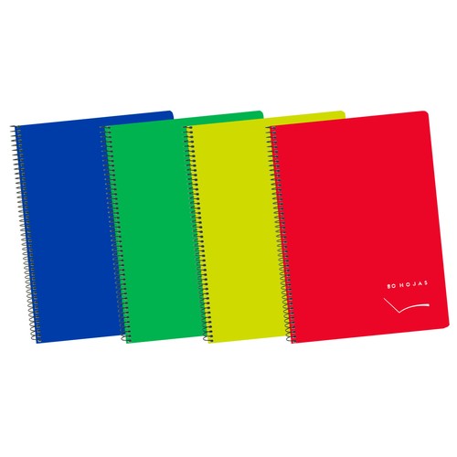 Cuaderno A5 con rayado horizontal de una línea y 80 hojas, PRODUCTO ECONÓMICO ALCAMPO.
