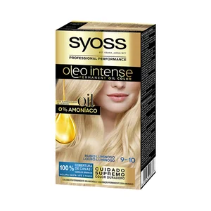 SYOSS Oleo intense Tinte de pelo permanente tono 9-10 rubio luminoso.