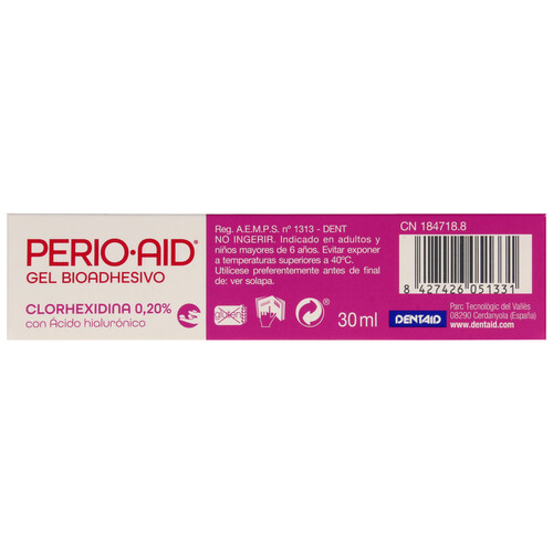 PERIO-AID Gel bioadhesivo con ácido hialuróncio PERIO-AID 30 ml.
