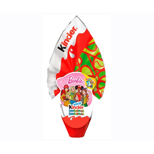 KINDER Sorpresa Huevo de Pascua de chocolate con leche Barbie 150 g.