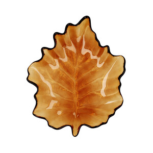 Plato bandeja de color marrón, 22x18 cm, QUID Musgo.