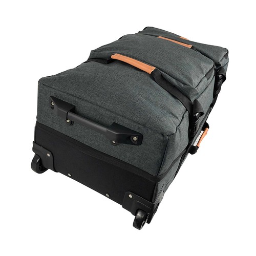 Bolso de viaje mediano con capacidad 60 litros color gris, AIRPORT ALCAMPO.