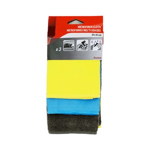 Imagen de 3 bayetas de microfibra de 30x35 cm, PRODUCTO ECONÓMICO ALCAMPO.