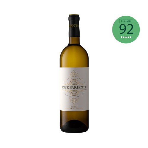 Vino blanco verdejo con denominación de origen Rueda JOSÉ PARIENTE botella de 75 cl.