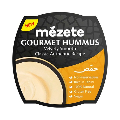 MEZETE Hummus gourmet fino y cremoso, receta clásica 215 g.