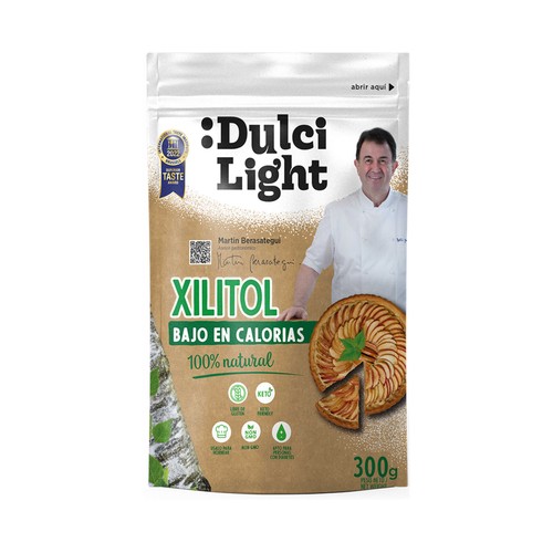 Edulcorante Xilitol bajo en calorías 100% natural DULCILIGHT 300 gr.