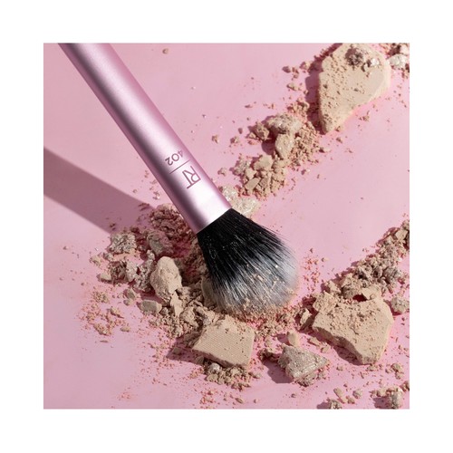 REAL TECHNIQUES Brocha para acabados perfectos apta para maquillaje el polvo o iluminador.