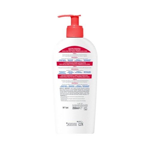 MIXA Urea cica repair + Loción corporal reforzante, para pieles muy secas 250 ml.