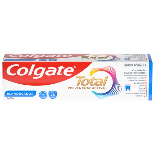 COLGATE Total prevención activa blanqueadora Pasta de dientes con acción blanqueante 75 ml.