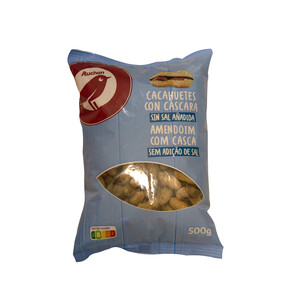 PRODUCTO ALCAMPO Cacahuetes con cáscara tostados sin sal añadida PRODUCTO ALCAMPO 500 g.