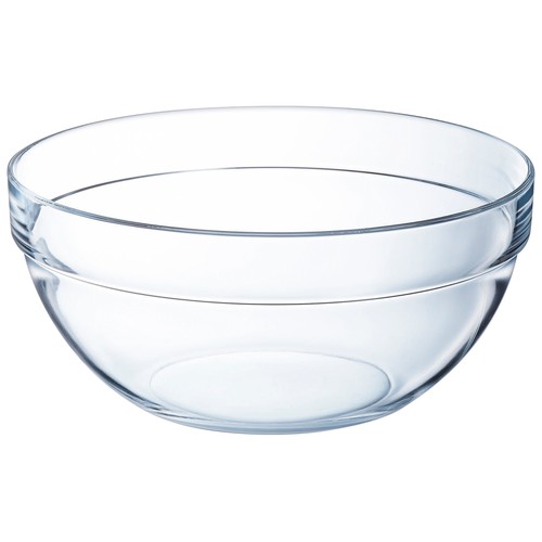 Ensaladera de vidrio transparente de 23cm. de diámetro, ACTUEL.