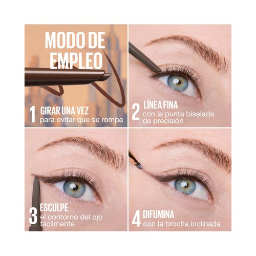 MAYBELLINE Sculpting stix tono 014 Black blur Delinieador (eyeliner) de doble punta y duración hasta 24 horas.