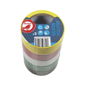 Imagen de Set de 5 cintas de aislamiento 5 x 19mm, PRODUCTO ALCAMPO.