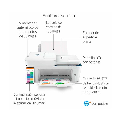 Impresora multifunción tinta HP DeskJet 4130e, WiFi, USB, 6 meses impresión Instant Ink, 26Q93B