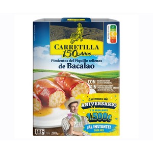 Imagen de CARRETILLA Pimientos del Piquillo rellenos de bacalao 280 g.