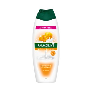 Imagen de PALMOLIVE Natural balance Gel de baño o ducha textura crema, con leche nutritiva y extracto de miel 600 ml.