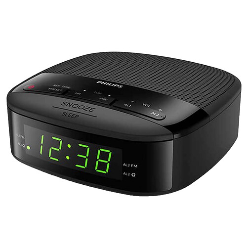 Radio reloj despertador PHILIPS TAR3205/12, alarma dual, presintonías, gran pantalla.