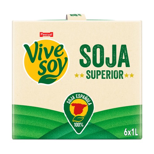 VIVESOY Original de Pascual Bebida vegetal de soja 6 x 1 l