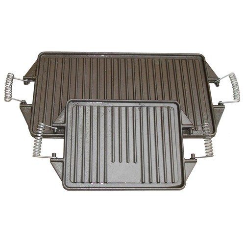 Plancha hierro fundido para barbacoa, 21 x 27 cm, espesor de 5mm.  TRESDOGAR.