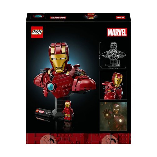 LEGO Súper Héroes Marvel busto de Iron Man MK4 76327, 436 piezas, +18 años.