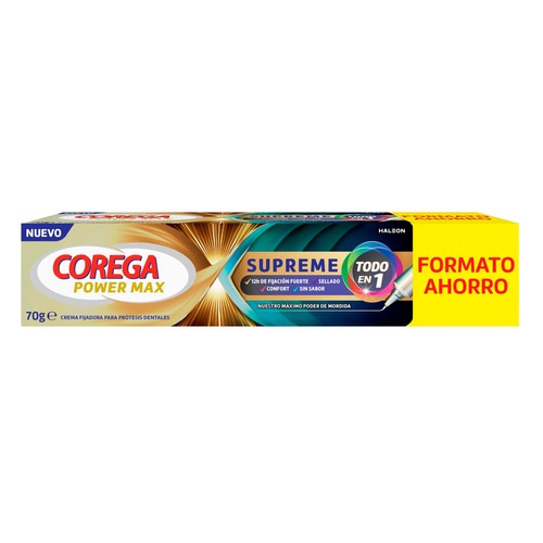 COREGA Todo en 1 Supreme Crema fijadora para prótesis dentales 70 g.