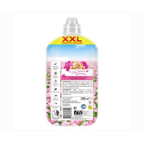 MIMOSÍN Frescor floral Suavizante concentrado con potenciadores de la fragancia 1785 ml, 105 lavados.