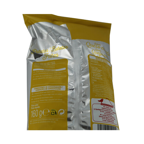 PRODUCTO ALCAMPO Patatas fritas lisas con sabor a queso curado PRODUCTO ALCAMPO bolsa de 160 g.