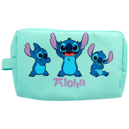 DISNEY Stitch Neceser mediano con asa y cierre de cremallera.
