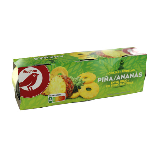 Piña en su jugo PRODUCTO ALCAMPO pack 3 uds. x 136 g.