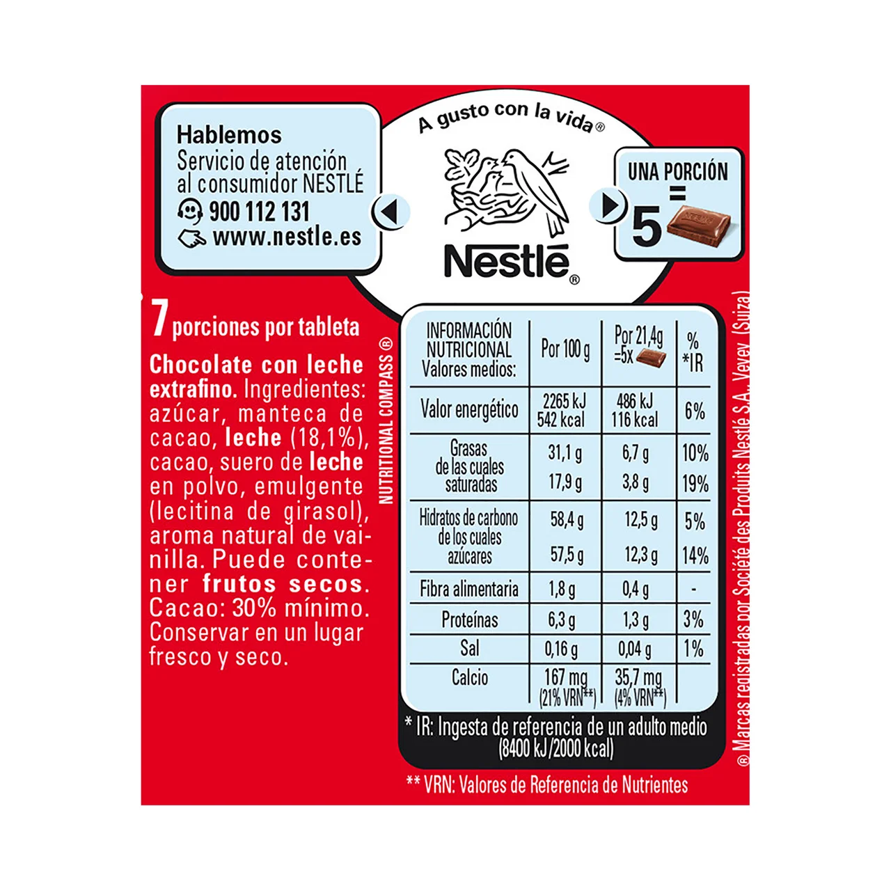 Extrafino Chocolate con leche 150 g.