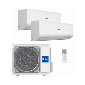Imagen de Aire acondicionado (split 2x1) con bomba de calor HAIER Tider R 25+35/40, WiFi, 2752/.2322frig/h. A++/A+++, gas R32. (Hasta 28/19m² aprox.)