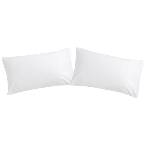 Pack de 2 fundas de almohada 100% algodón, color blanco, 120x60cm. PISPAS.
