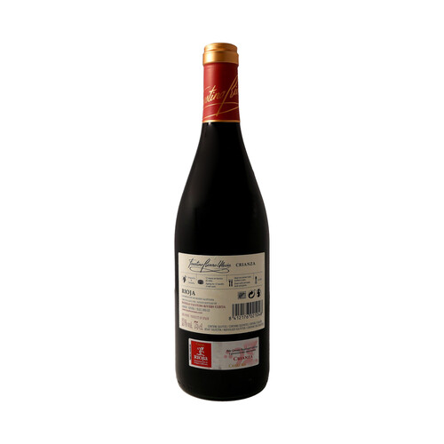 FAUSTINO RIVERO ULECIA  Vino tinto crianza con D.O. Ca. Rioja botella 75 cl.