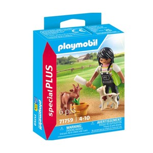 PLAYMOBIL 71759, Mujer con cabras 6pzs +3 Años