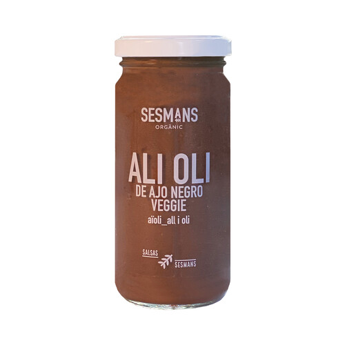 SESMANS ORGANIC Salsa alioli con ajo negro bio ecológica SESMANS ORGANIC 240 ml.