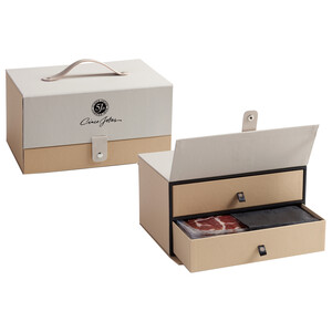 Imagen de 5J Estuche con 16 sobres de 80 g de paleta de bellota ibérica (100% raza ibérica), cortada a mano 5J.