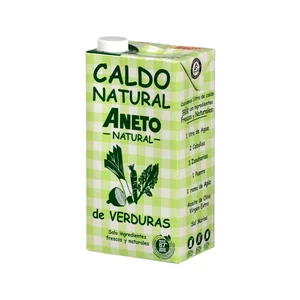 Caldo de verduras y aceite de oliva virgen natural ANETO brik de 1 l