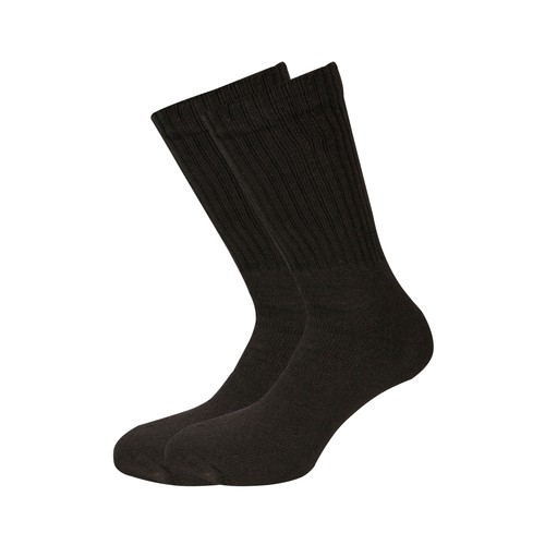 Lote de 2 pares de calcetines térmicos canalé 33 THIRTY THREE,  color marrón, talla única.