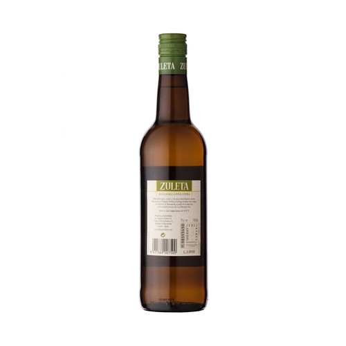 ZULETA  Vino manzanilla fina con D.O. Sanlúcar de Barrameda ZULETA botella de 75 cl.