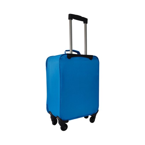 Maleta cabina tipo trolley talla S de tela, 4 ruedas, color Azul- Easy fly. AIRPORT