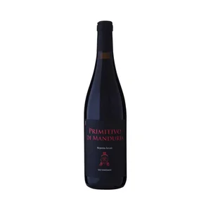 PRIMITIVO DI MANDURIA Vino tinto elaborado en Italia y con DOC Primitivo PRIMITIVO DI MANDURIA botella de 75 cl.
